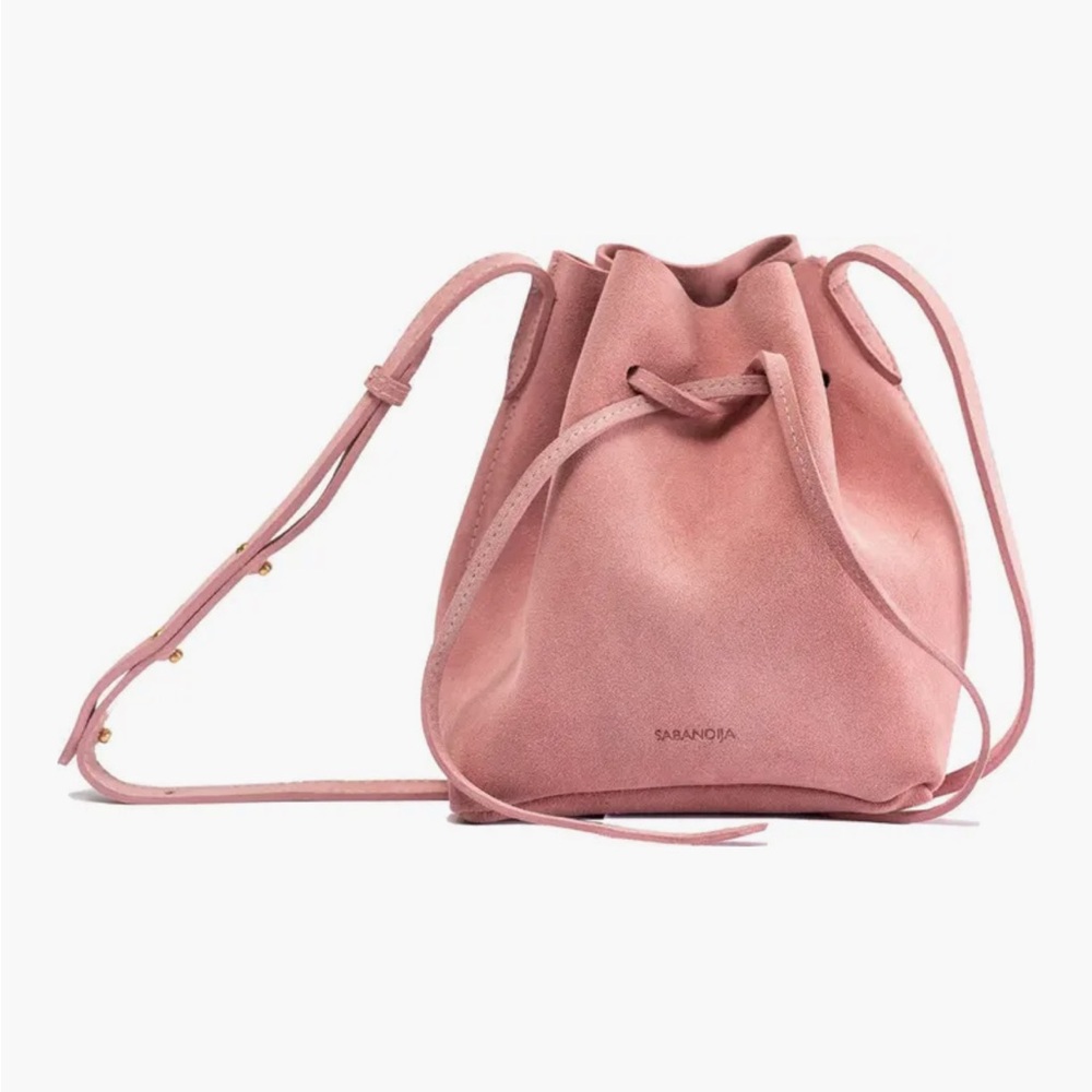 Sabandija Rose Pink Suede Crossbody Bag